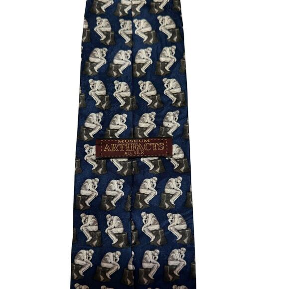 Museum Artifacts The Thinker Vintage Novelty Necktie Silk - Picture 4 of 7